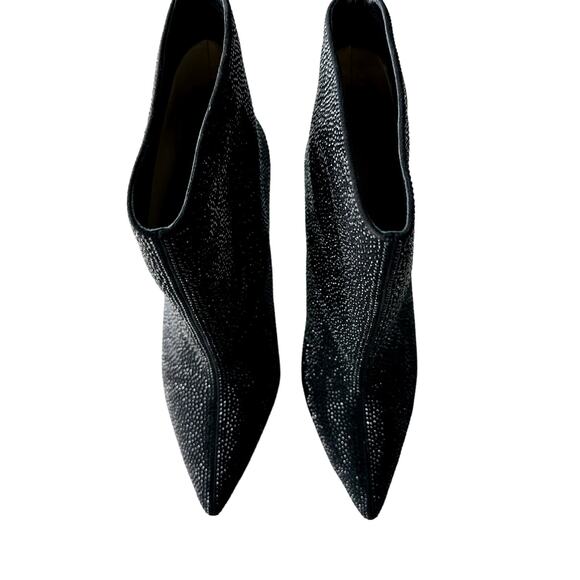 L'Agence Mariette Rhinestone Strassed Ankle Boot Size 9 NEW Stiletto Bootie - Picture 5 of 12